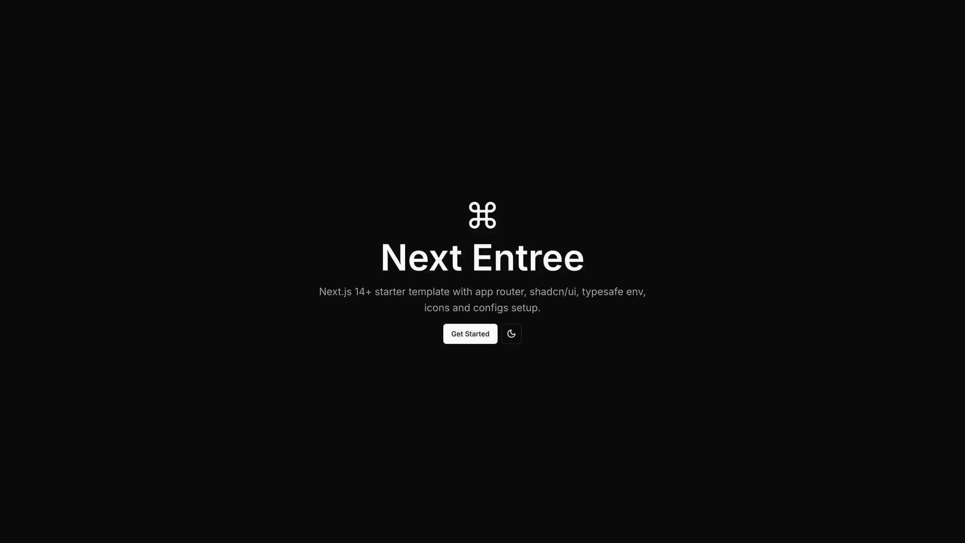 Next Entree template preview