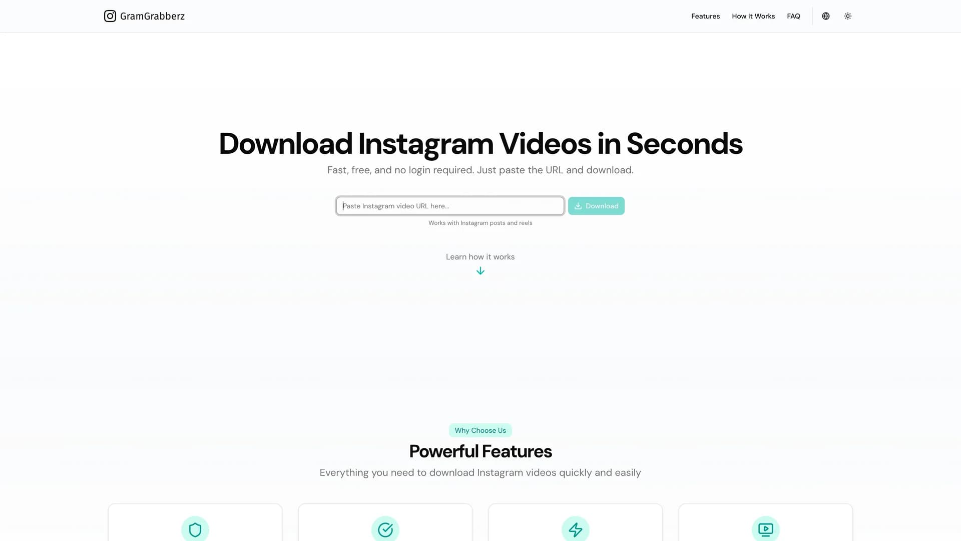 Instagram Video Downloader template preview