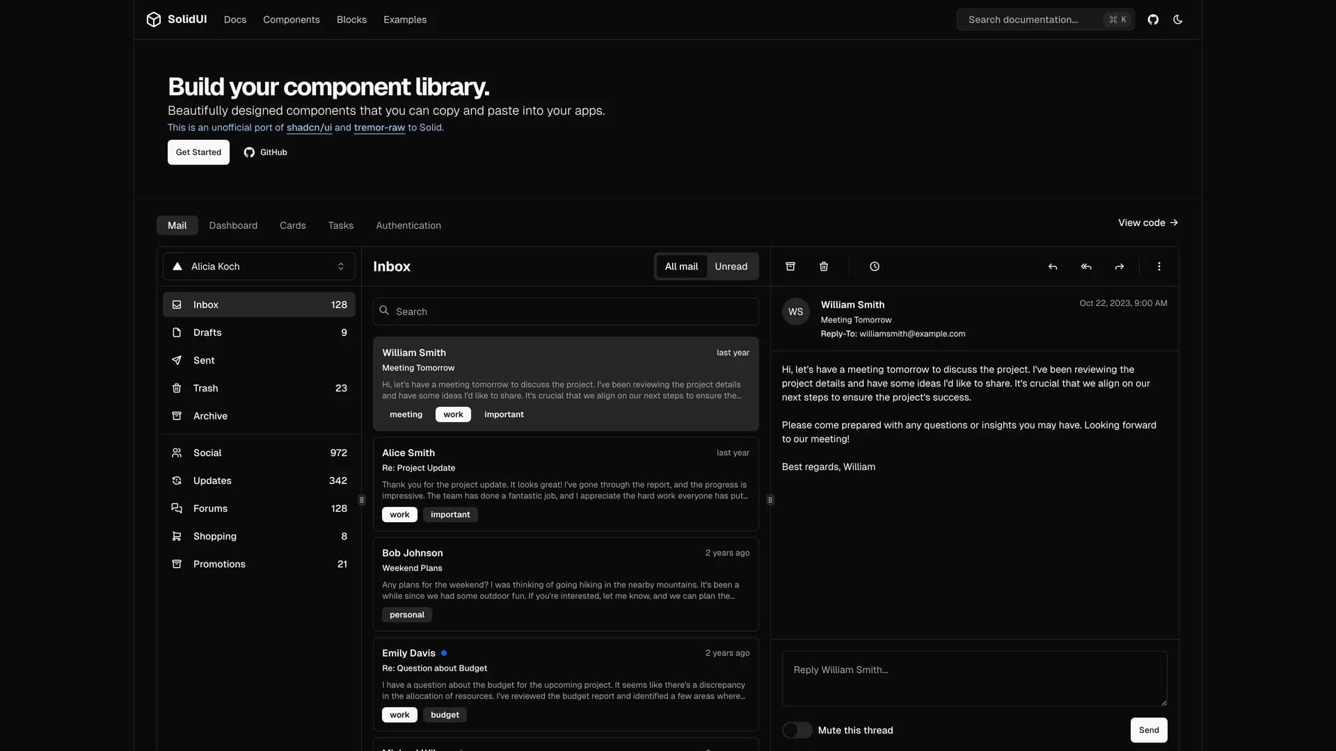Solid UI template preview