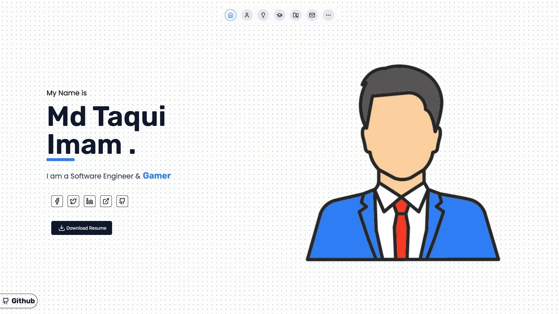 Portfolio template preview