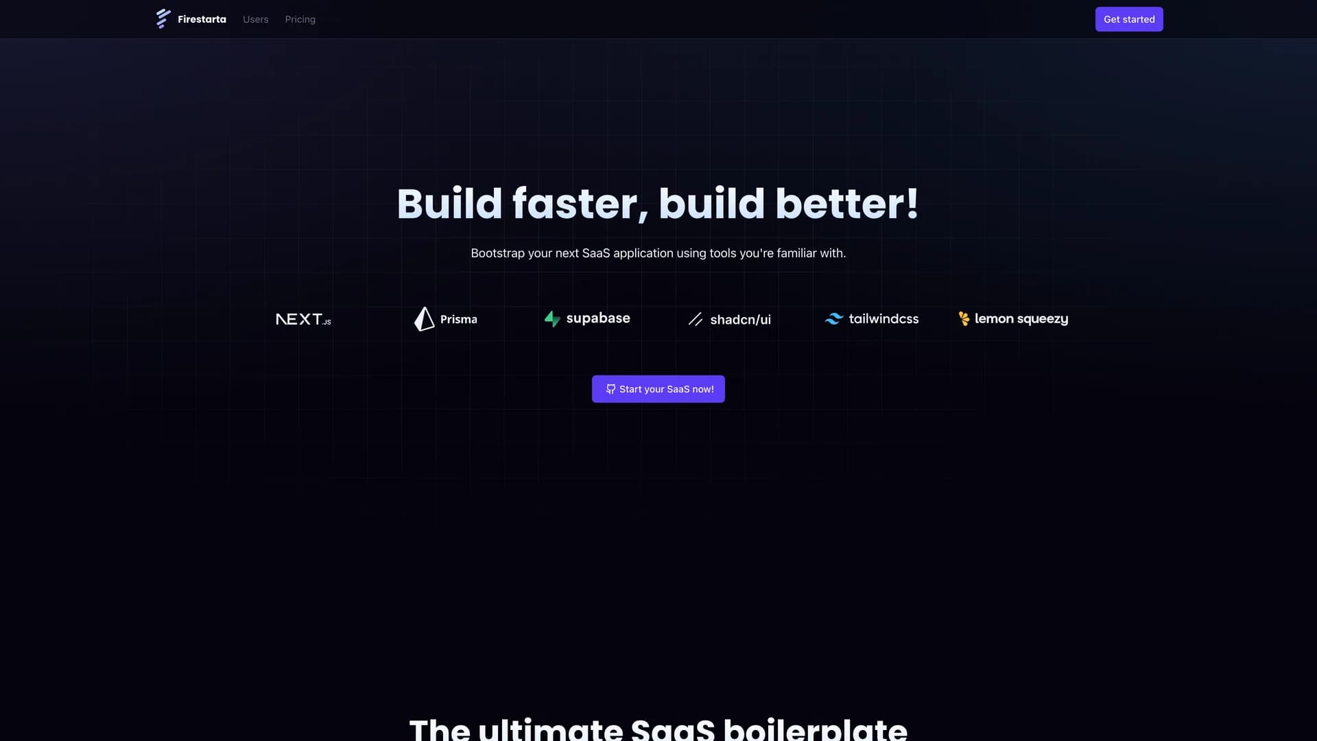 Firestarta template preview