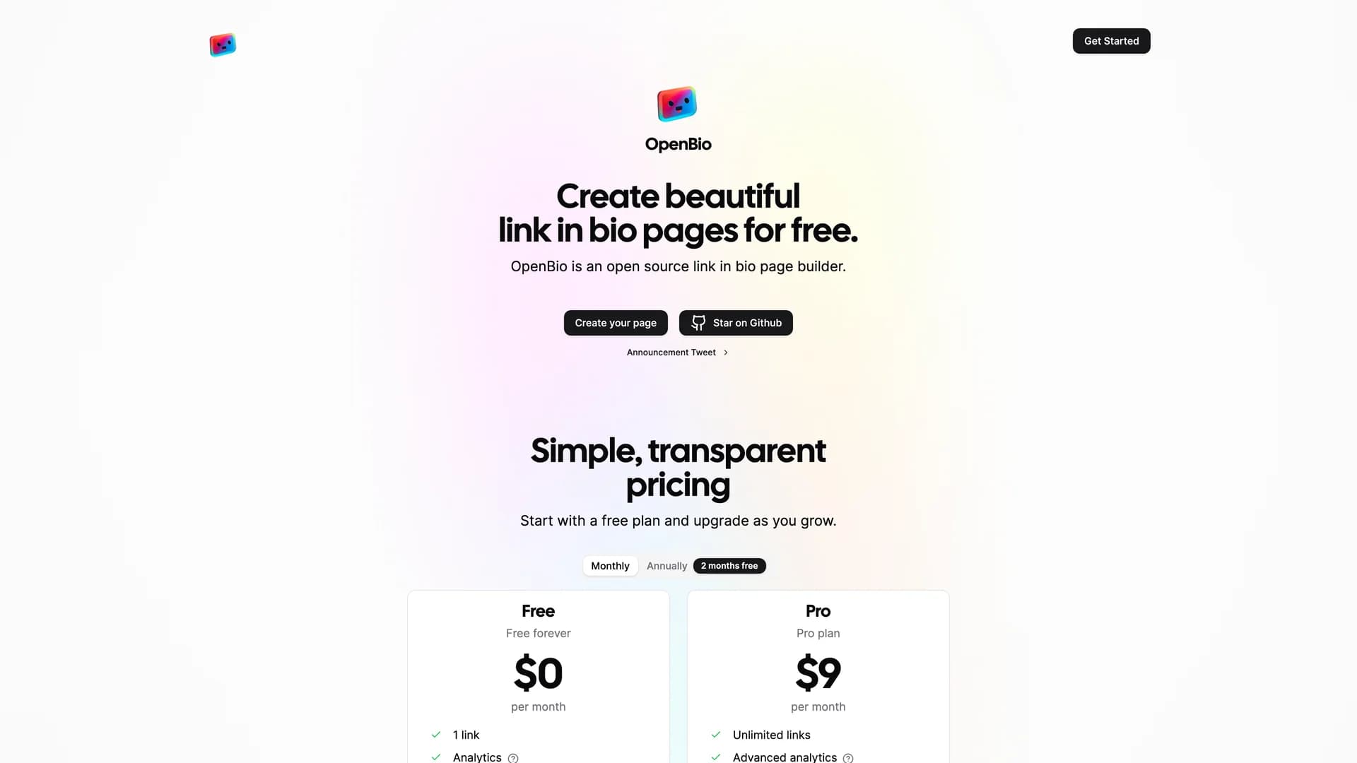 OpenBio template preview