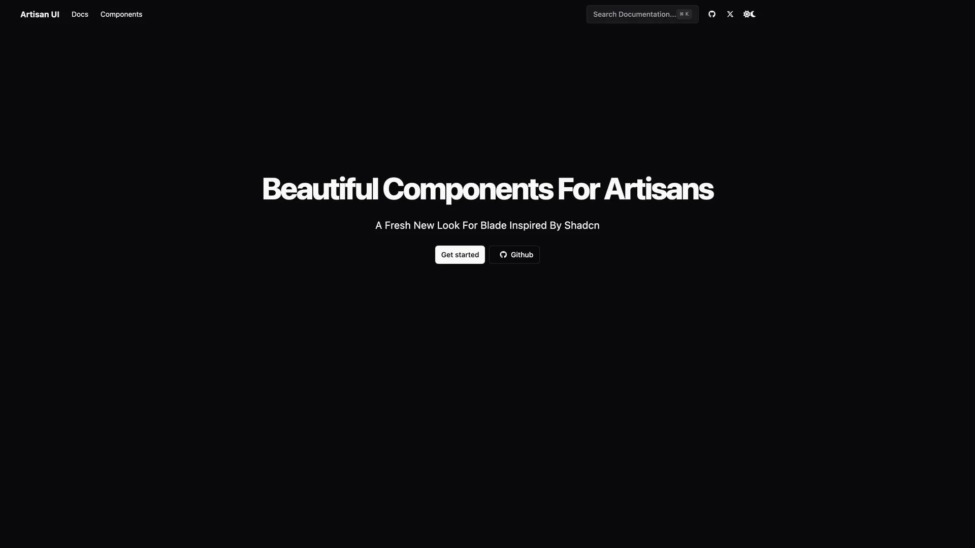 Artisan UI template preview