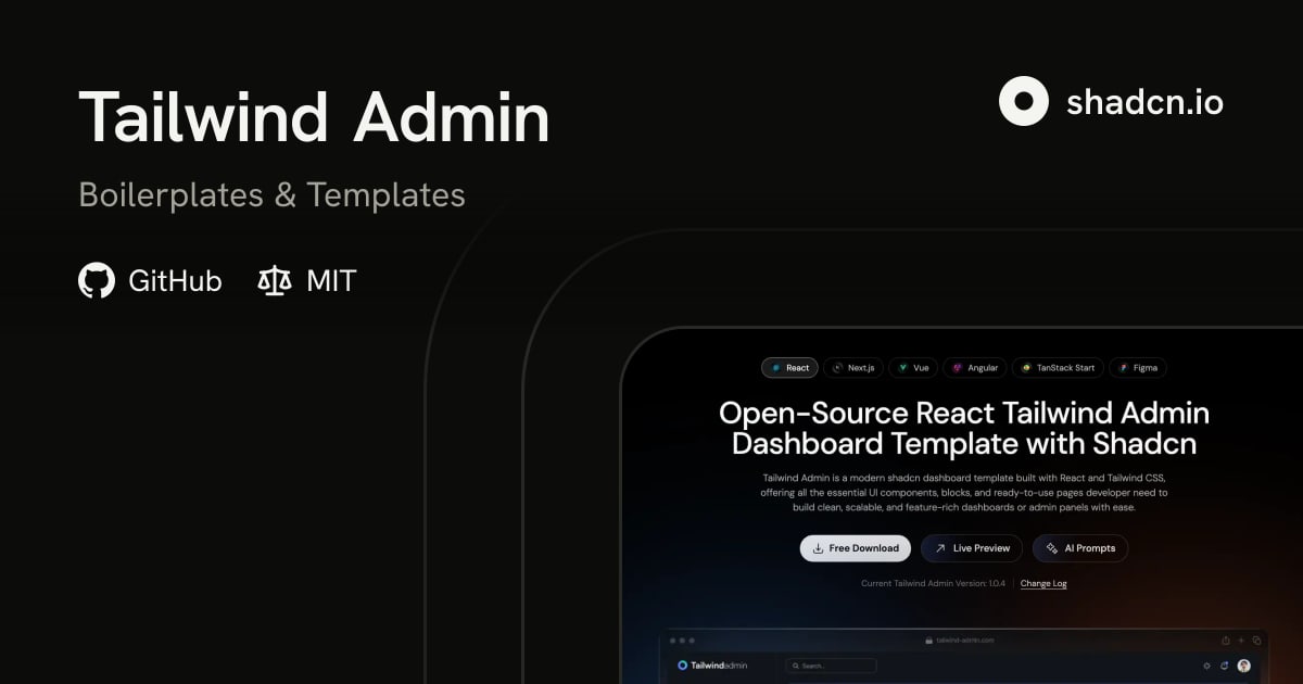 Tailwind Admin — Free Dashboard Template, 45+ Pages and RTL