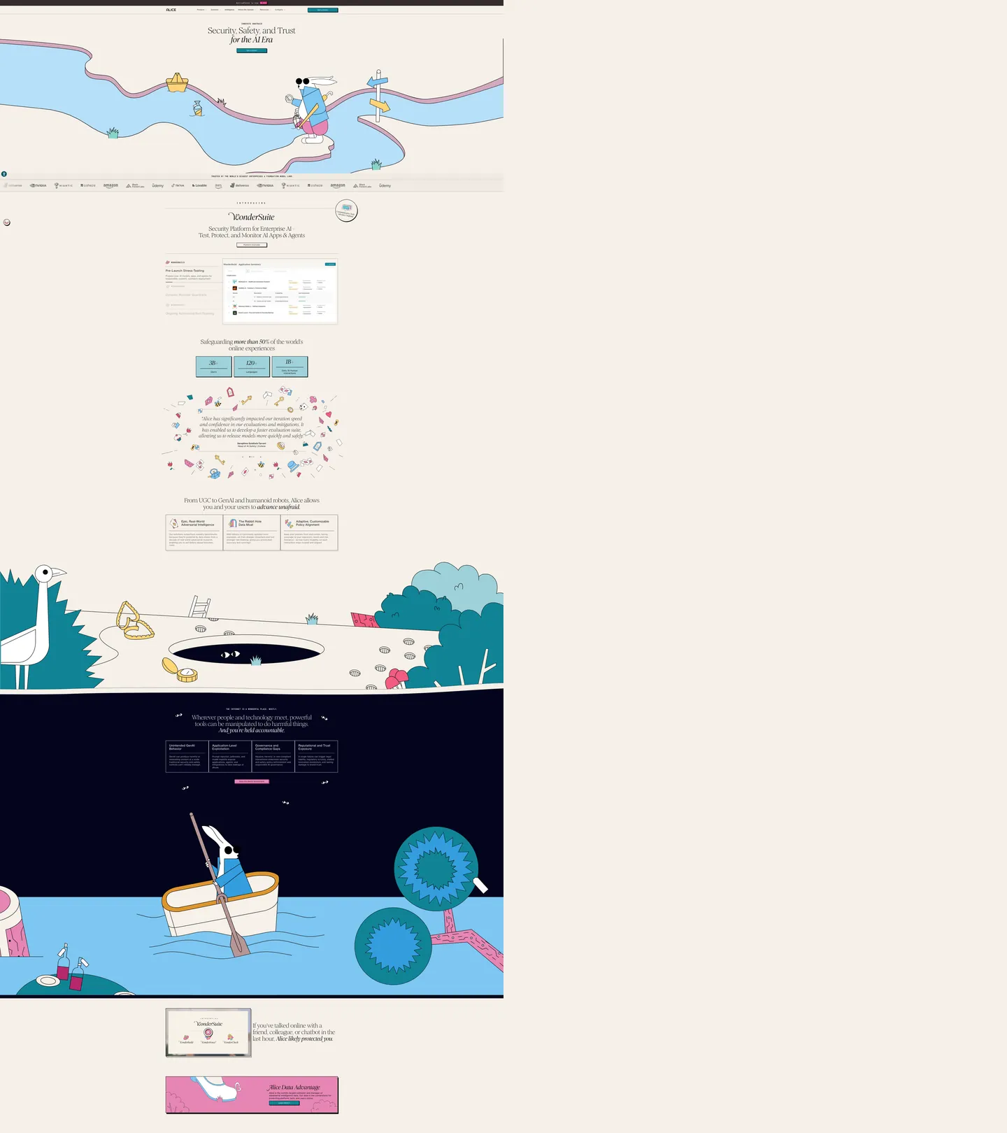 Screenshot of Alice's website at alice.io