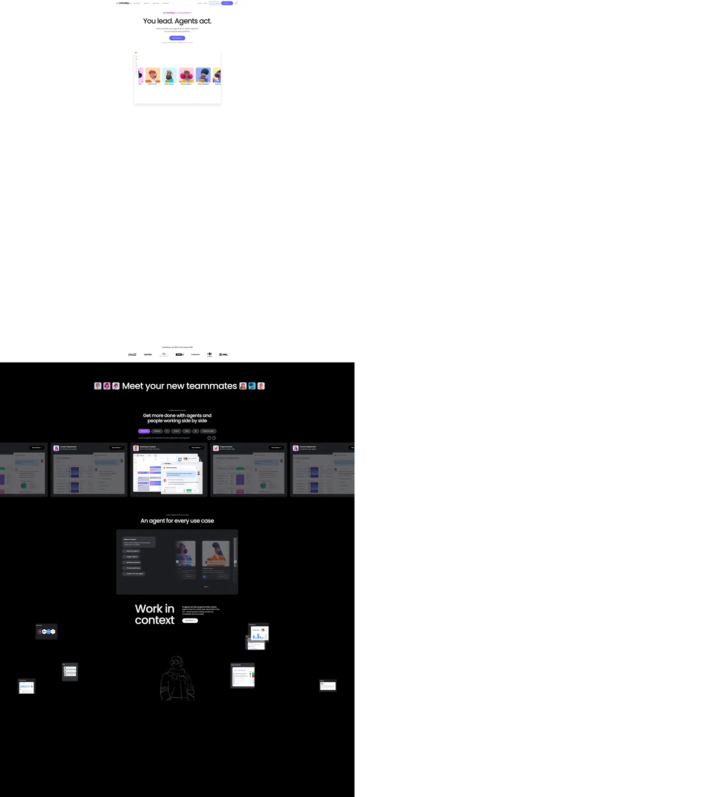 Screenshot of monday.com's website at monday.com