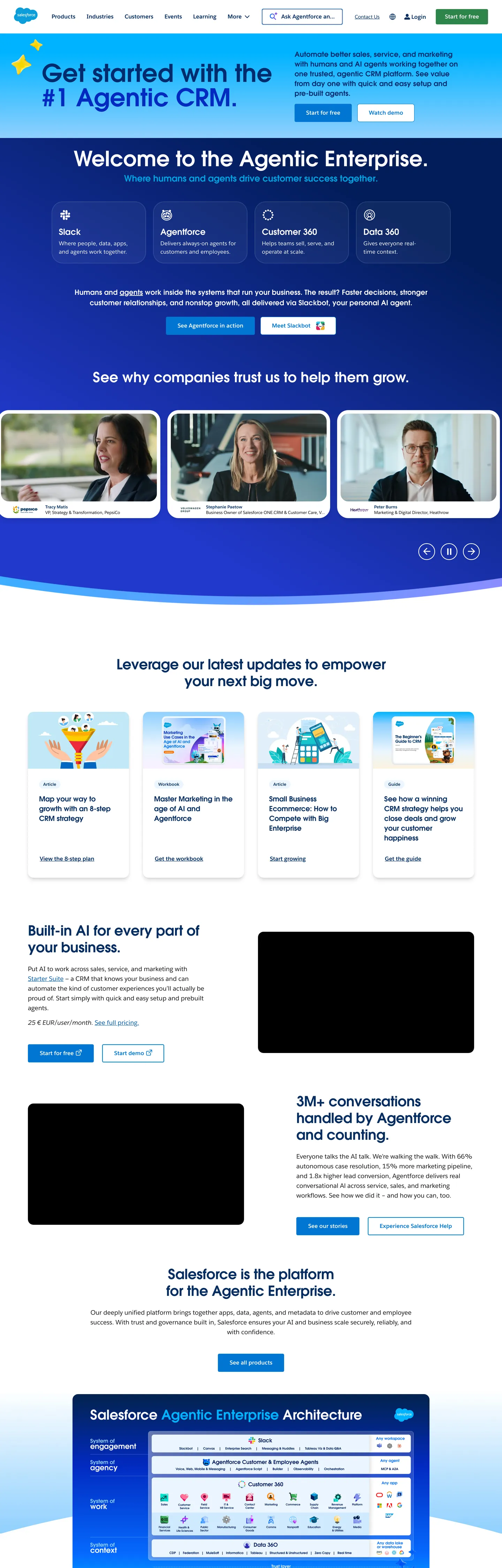 Screenshot of Salesforce's website at salesforce.com