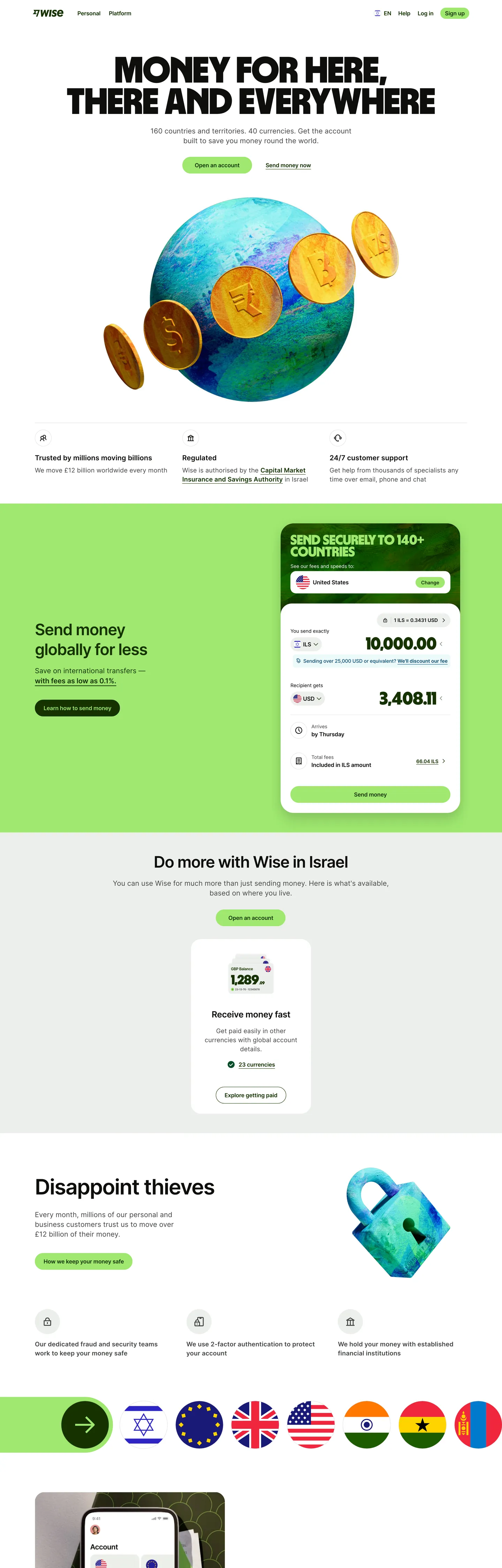 Screenshot of Wise Inspired's website at wise.com