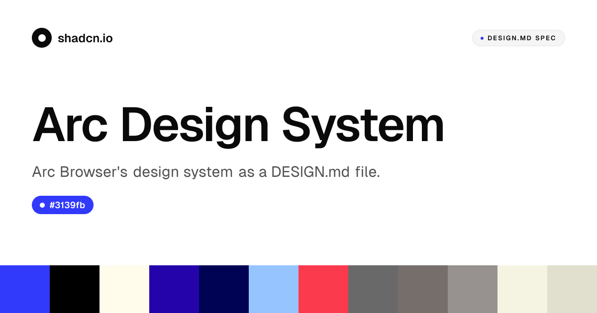 Arc Design System for React — Cream canvas, Marlin Soft SQ, 22 components