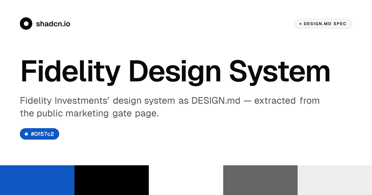 Fidelity Design System for React — ink black, Cambria + Arial, minimal ...