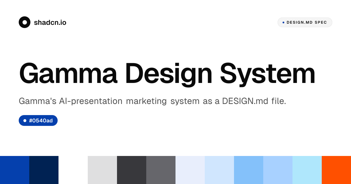 Gamma Design System for React — deep navy on cream, PPMori + ESBuild ...