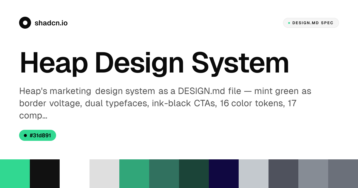 Heap Design System for React — mint green #31d891, Circular Standard ...