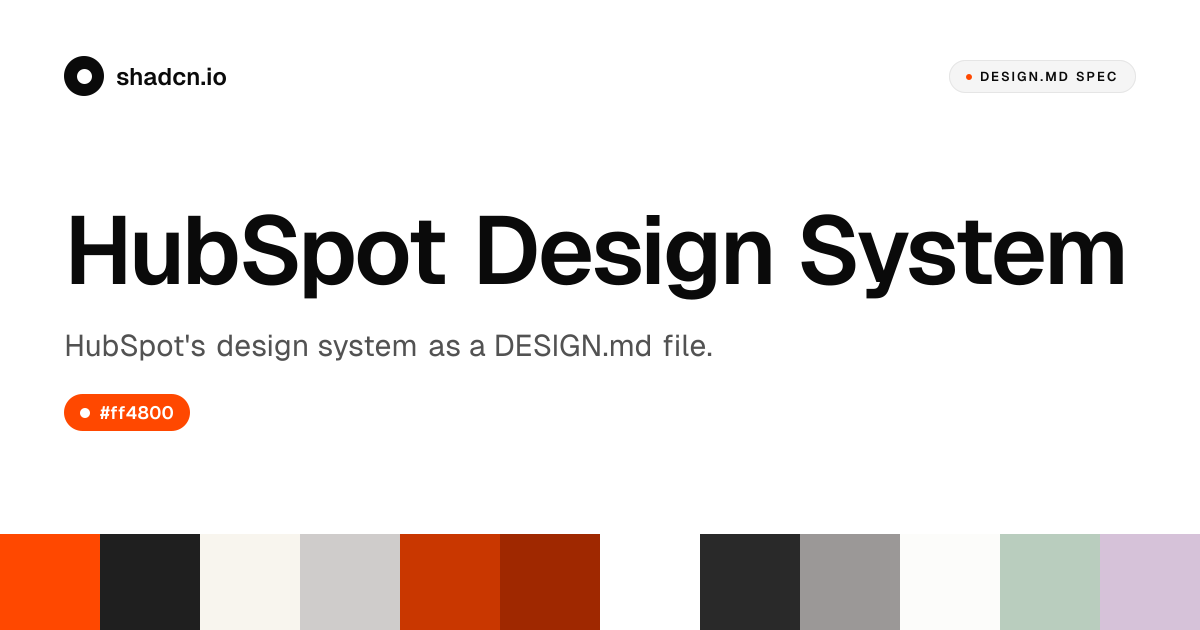 HubSpot Design System for React — Orange #ff4800, HubSpot Serif, and 19 ...