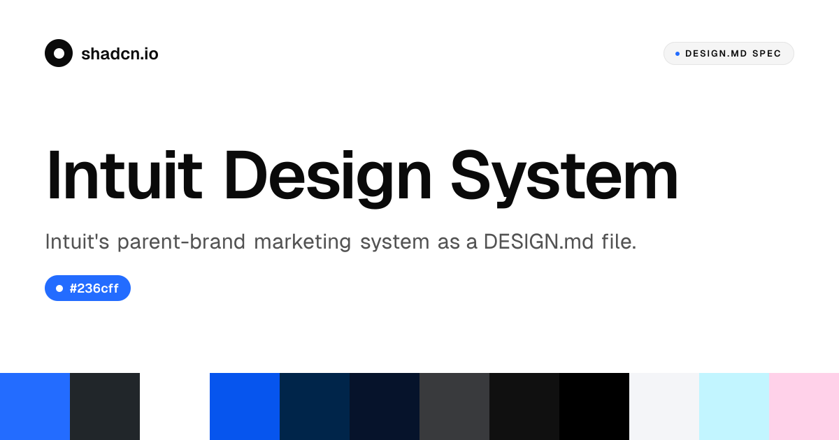 Intuit Design System for React — Superblue #236cff, AvenirNext ...