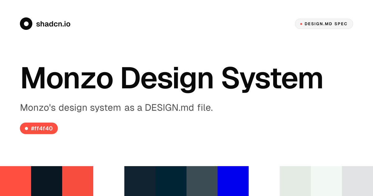 Monzo Design System for React — Hot Coral #ff4f40, MonzoSansDisplay 800 ...