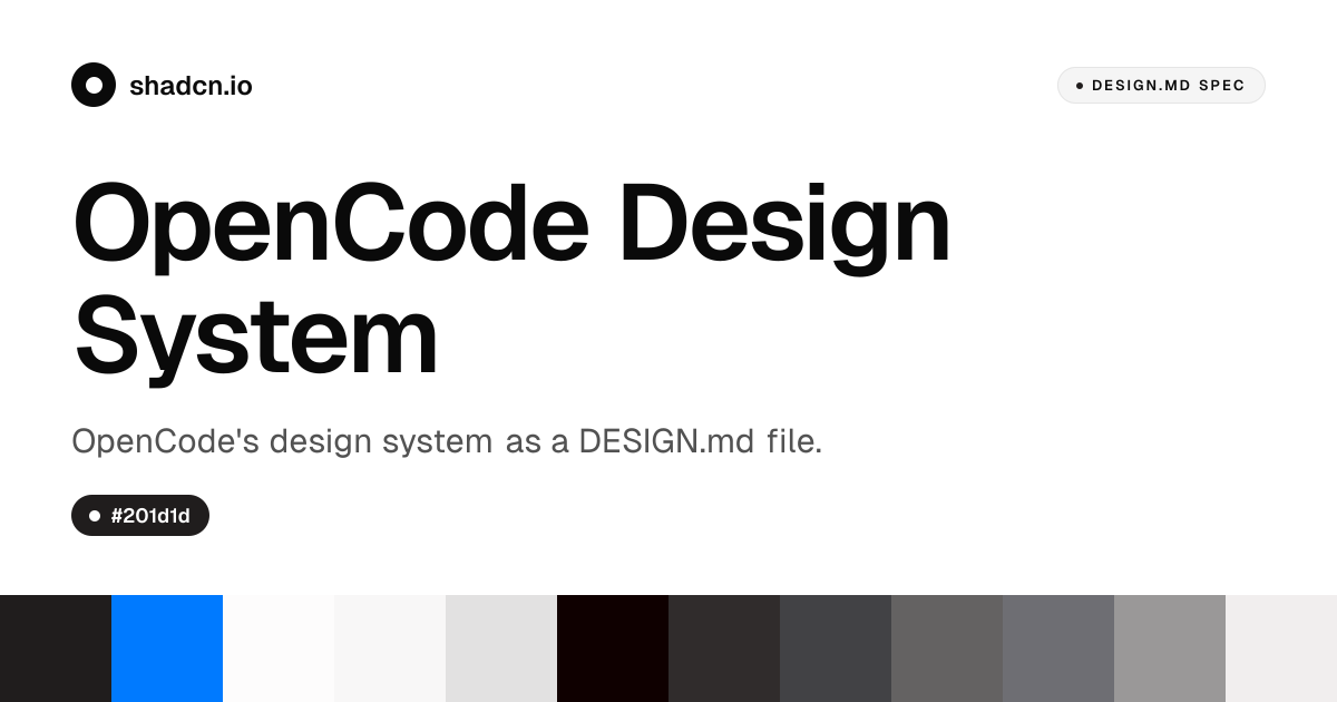 OpenCode Design System for React — Berkeley Mono, #fdfcfc cream, 23 ...