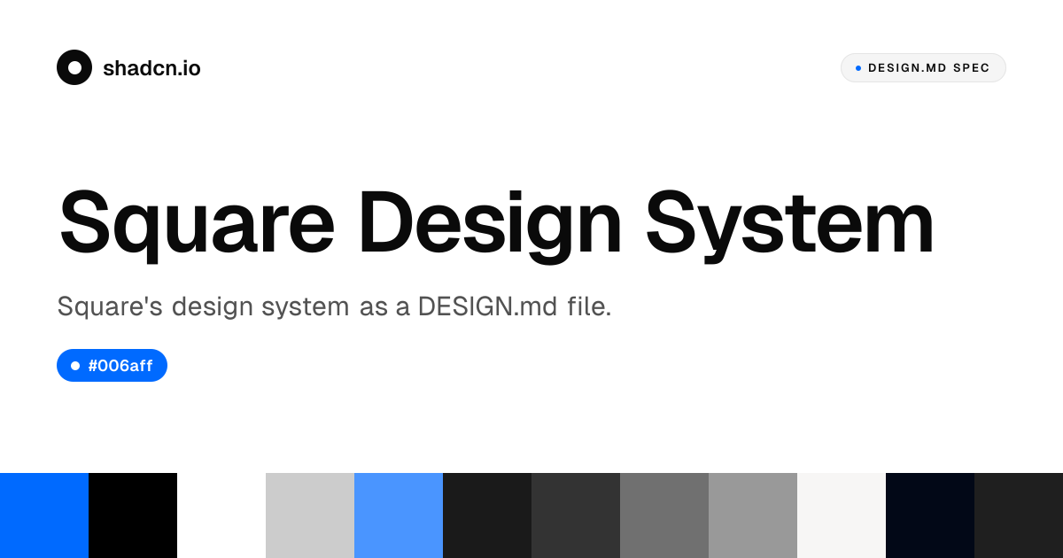 Square Design System for React — Exact Block serif, Square Blue #006aff ...