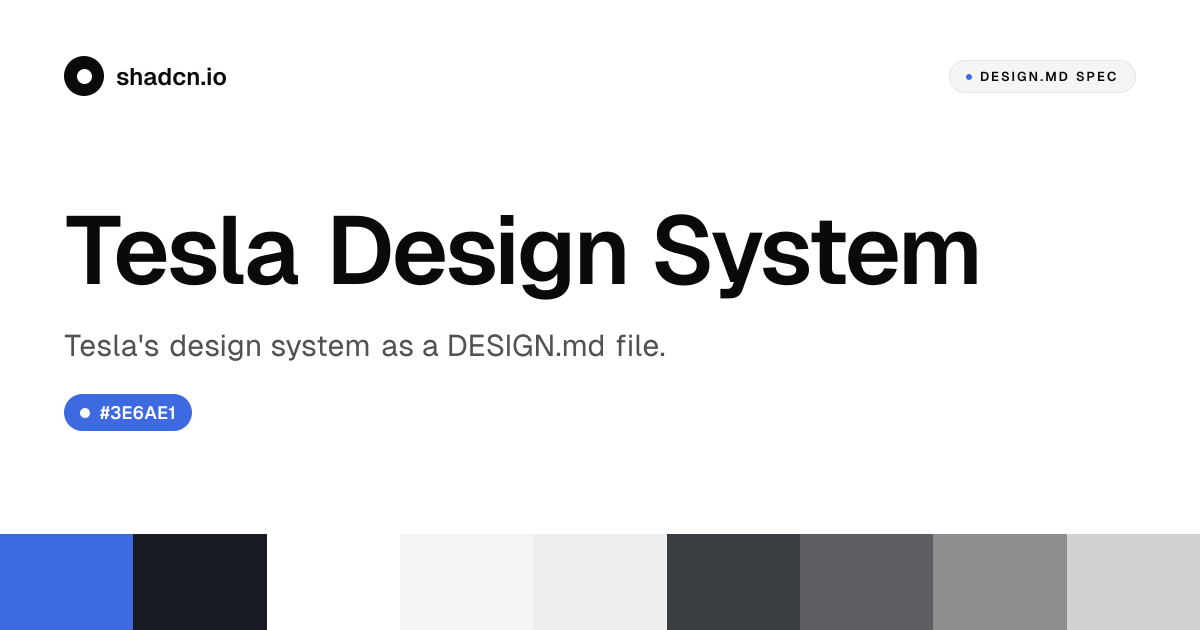 Tesla Design System for React — Electric Blue (#3E6AE1), Universal Sans ...