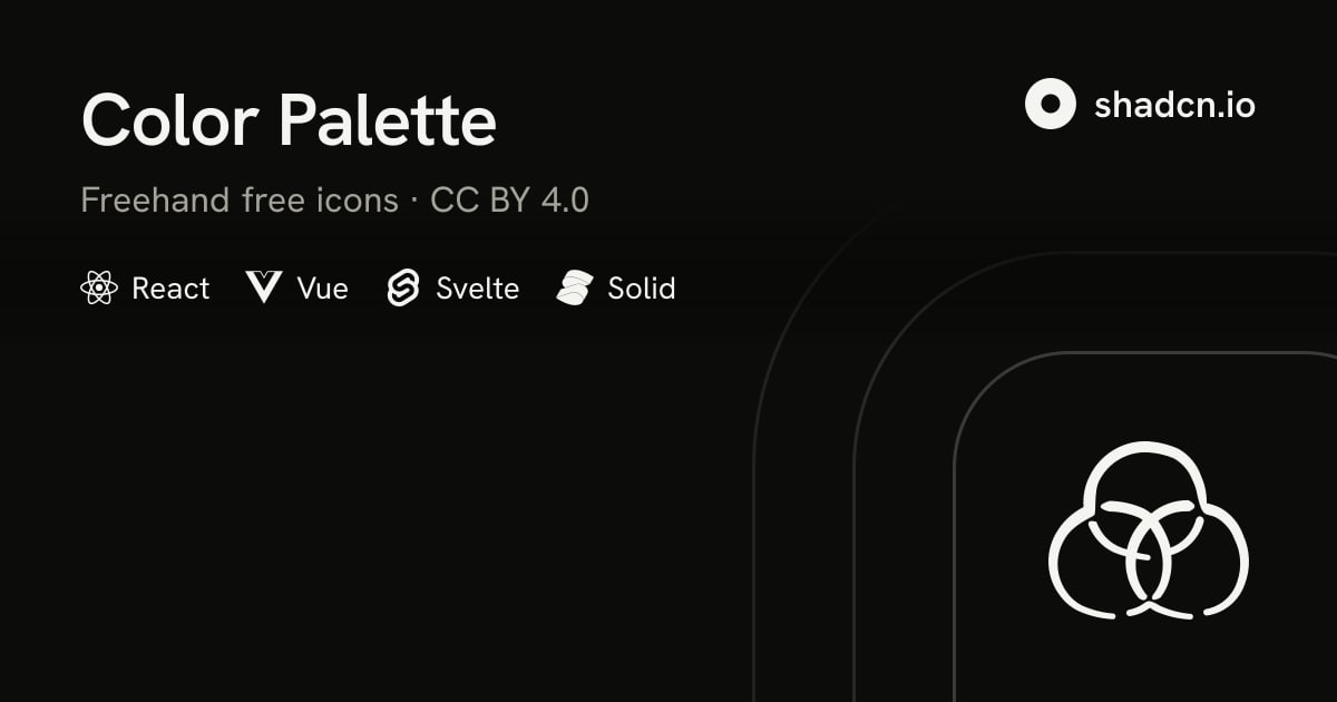 Color Palette React Icon SVG · Freehand free icons