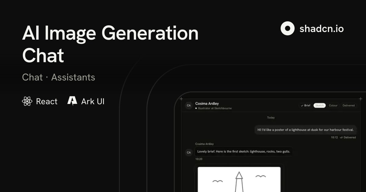 AI Image Generation Chat Block for Ark UI