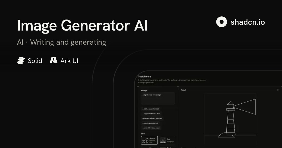 Image Generator AI Block for Solid