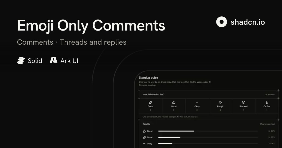 Emoji Only Comments Block for Solid
