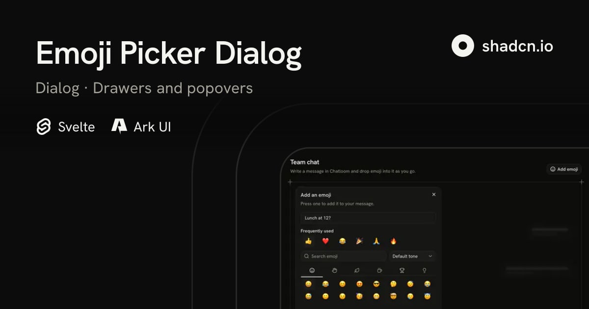 Emoji Picker Dialog Block for Svelte