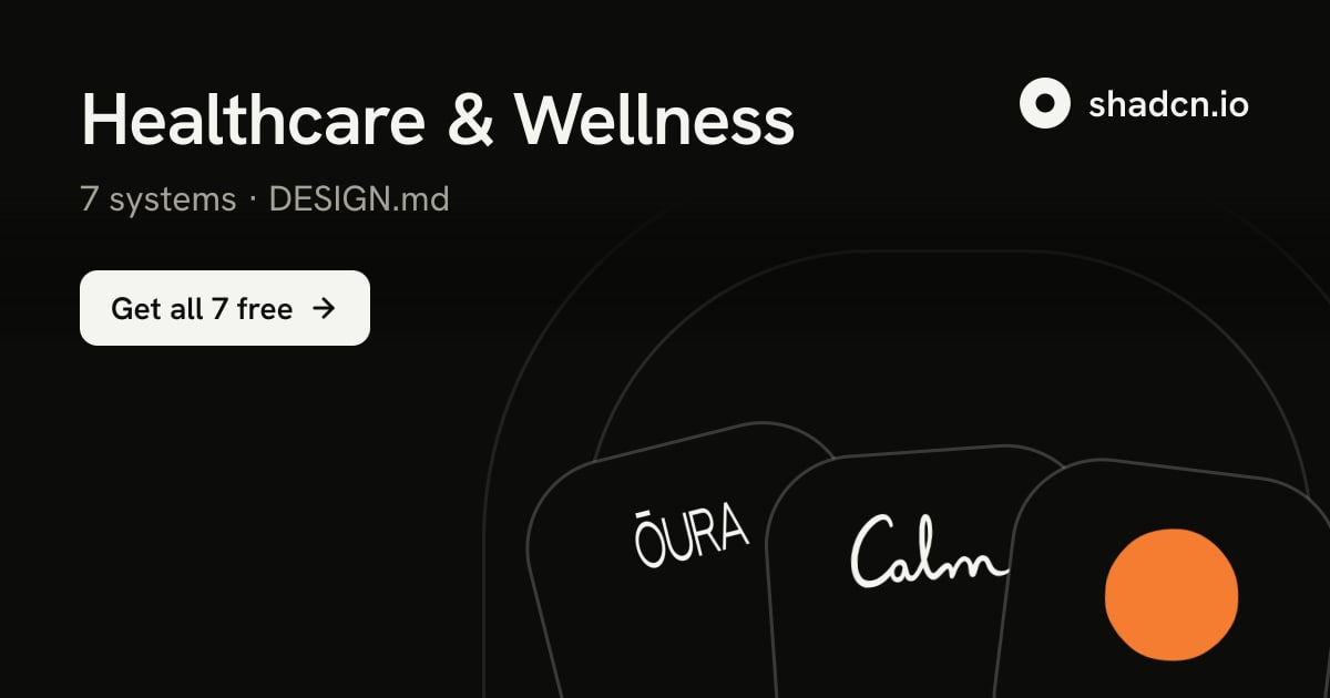 Healthcare & Wellness Design Systems: 7 Free DESIGN.md Files