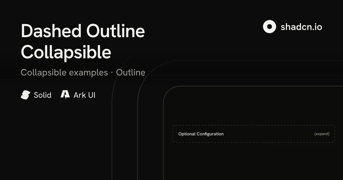 Dashed Outline Collapsible for Solid