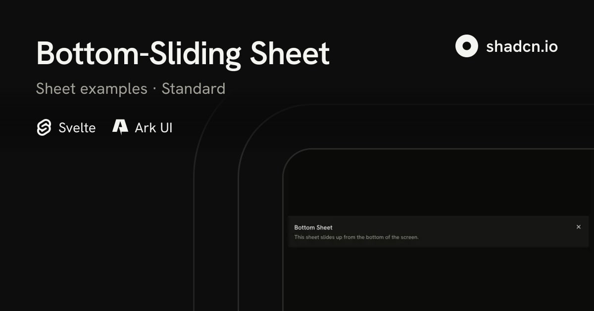 Bottom-Sliding Sheet for Svelte