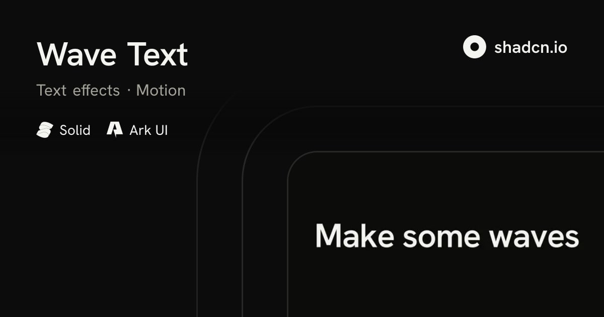 Solid Wave Text: Letters Ride a Rolling Wave