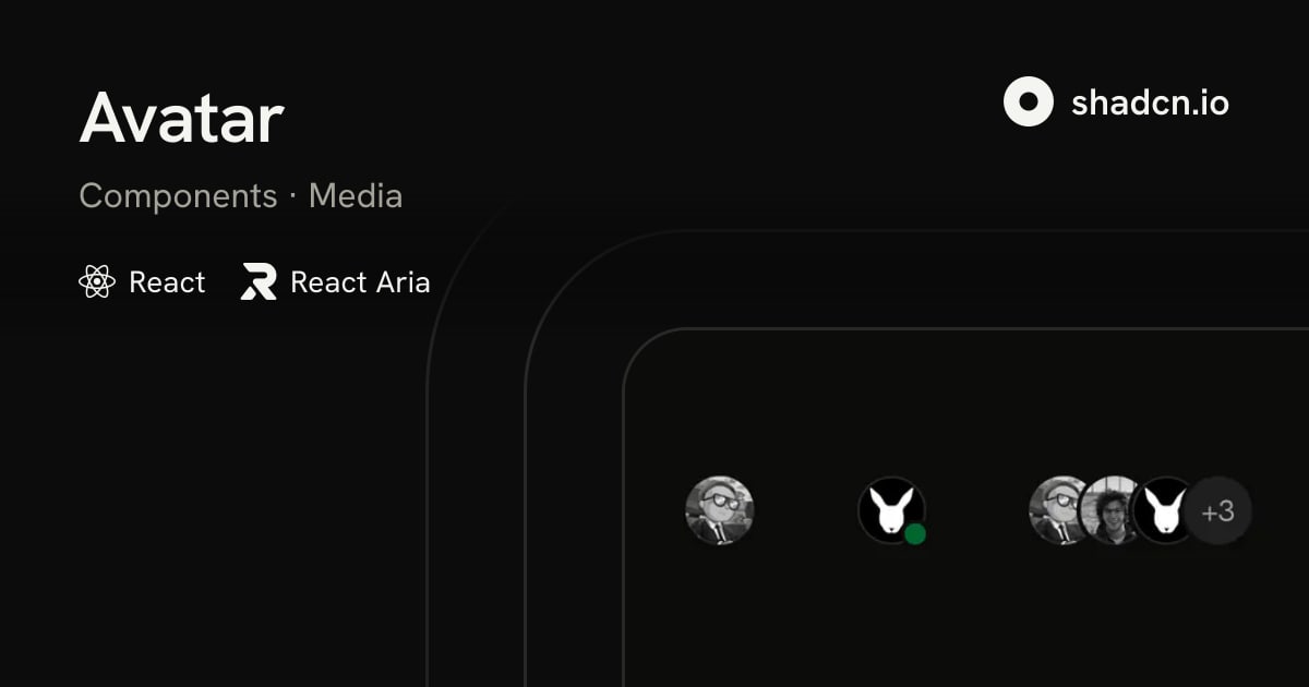 Shadcn Avatar for React Aria With Initials and a Status Dot
