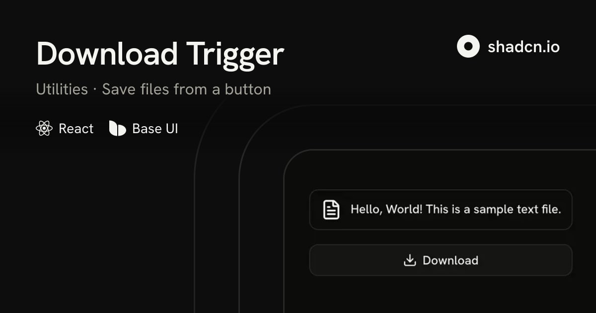 Download Trigger for React: Save Files From a Button