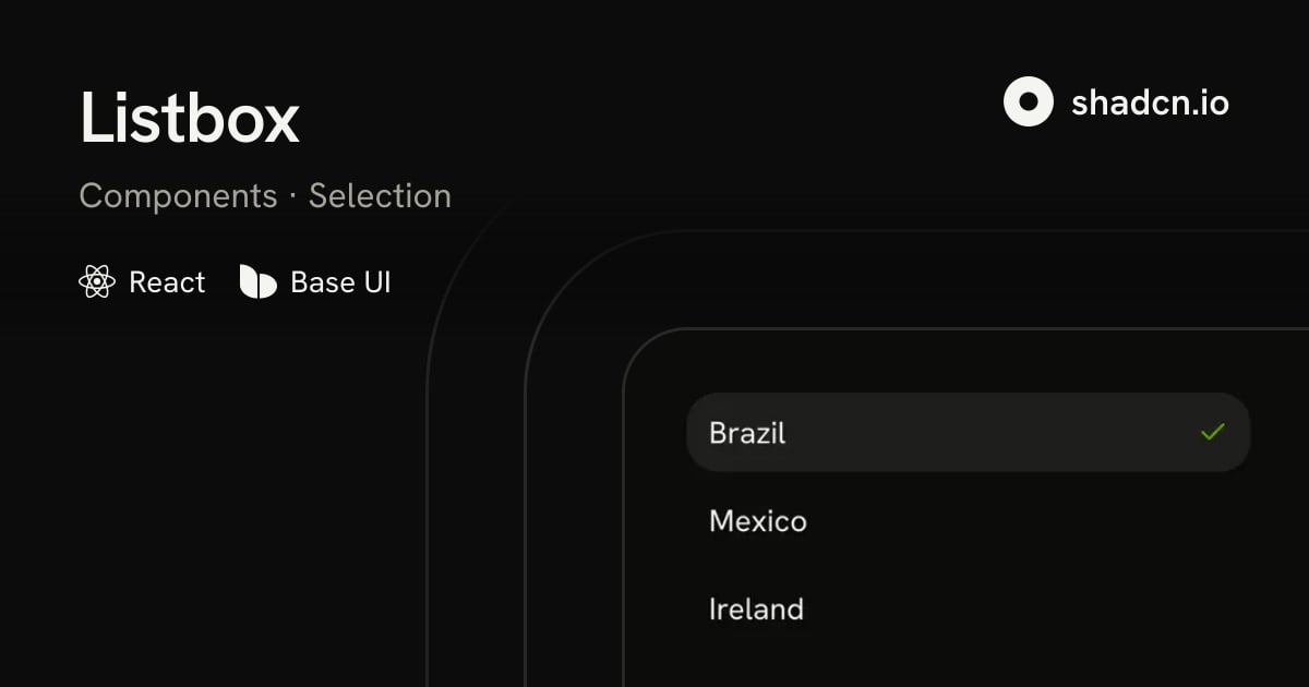 Listbox in React — Every Option Visible, One or Many