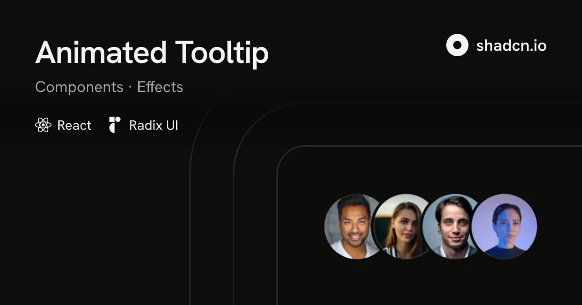 Animated Tooltip in Radix UI: Avatars With Swinging Names