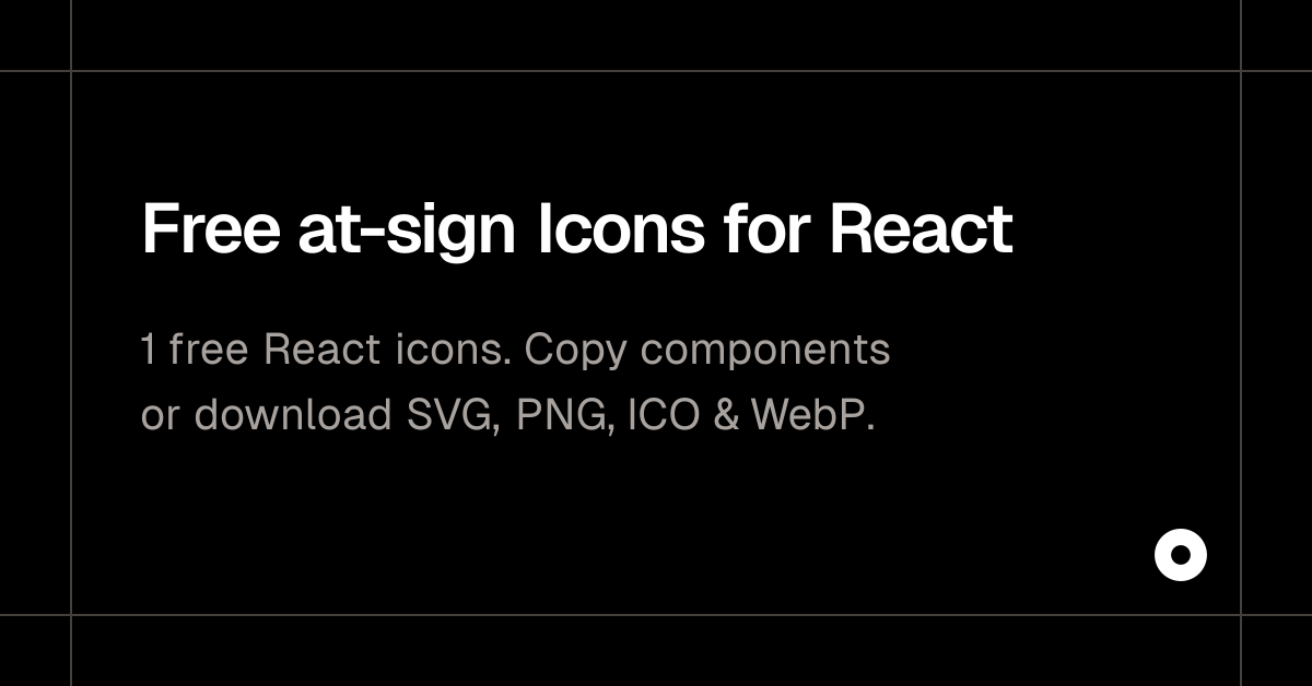 Free at-sign Icons for React