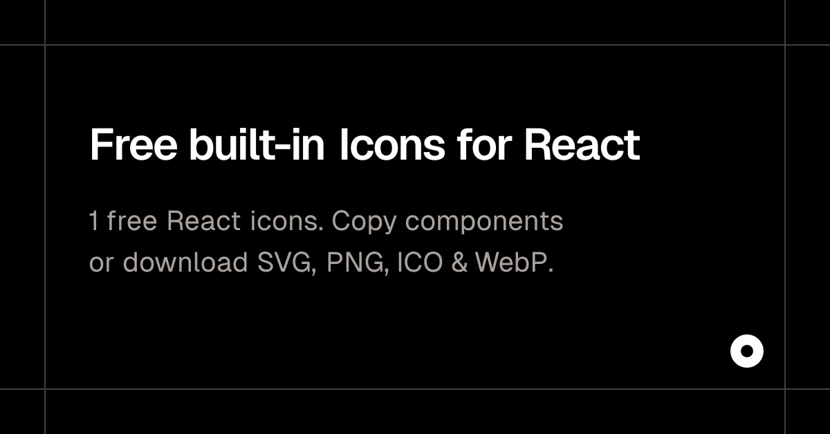 Free built-in Icons for React