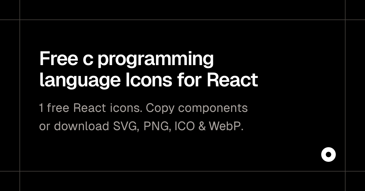 Free c programming language Icons for React