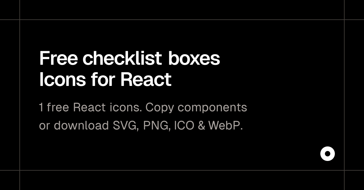 Free checklist boxes Icons for React