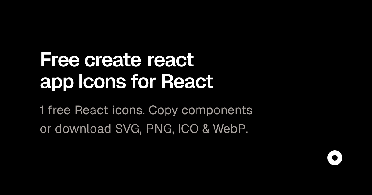 Free create react app Icons for React