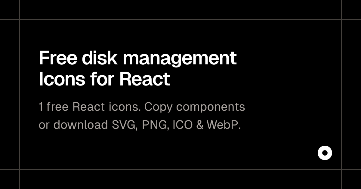 Free disk management Icons for React