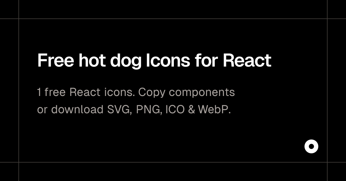 Free hot dog Icons for React