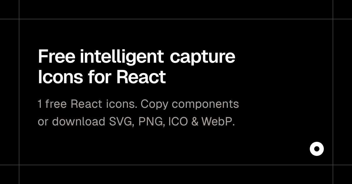 Free intelligent capture Icons for React