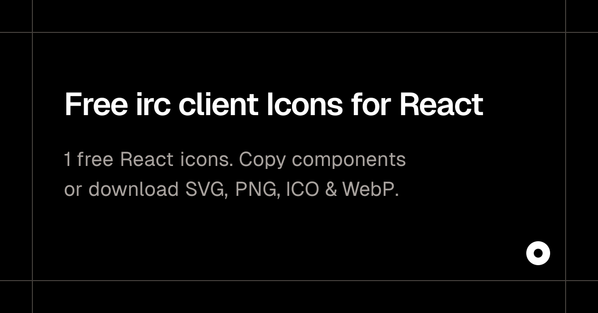 Free irc client Icons for React