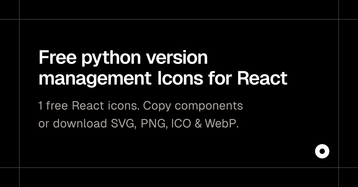 Free python version management Icons for React