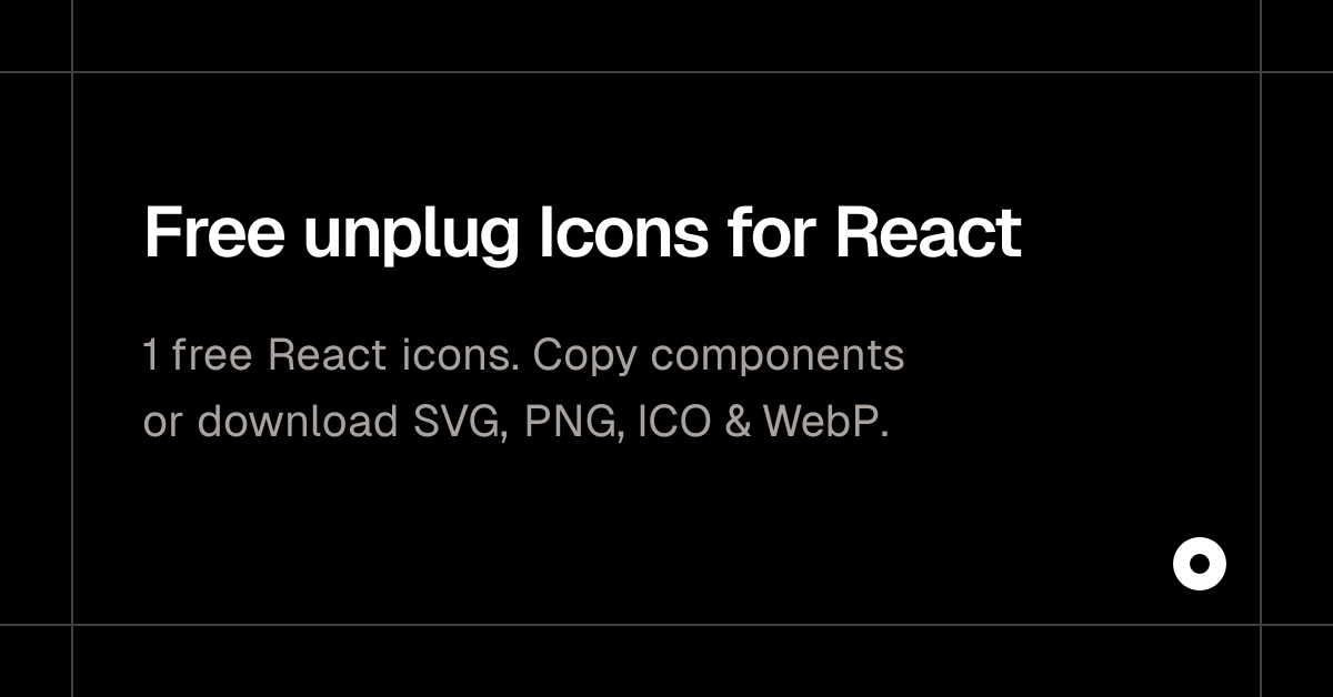 Free unplug Icons for React