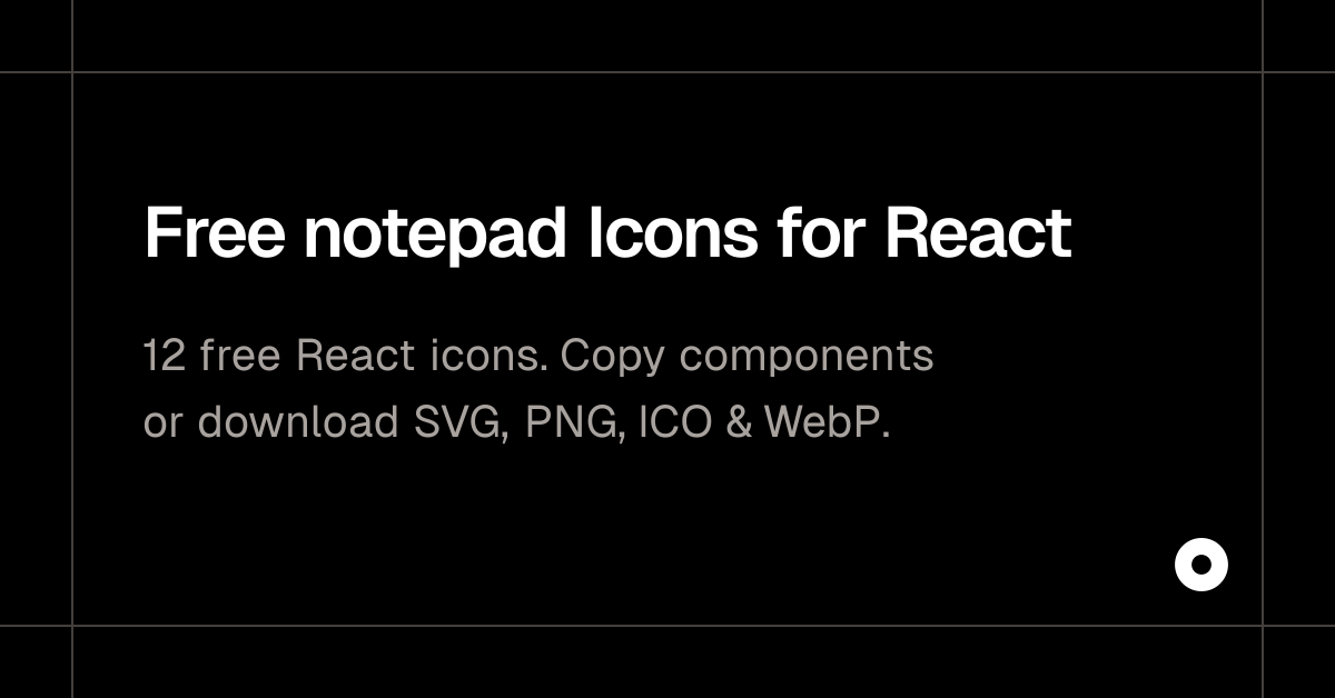 Free notepad Icons for React
