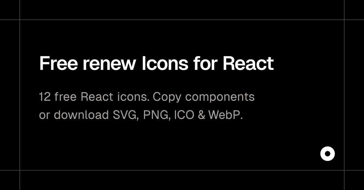 Free renew Icons for React