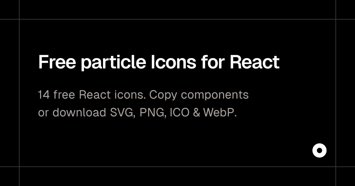 Free particle Icons for React