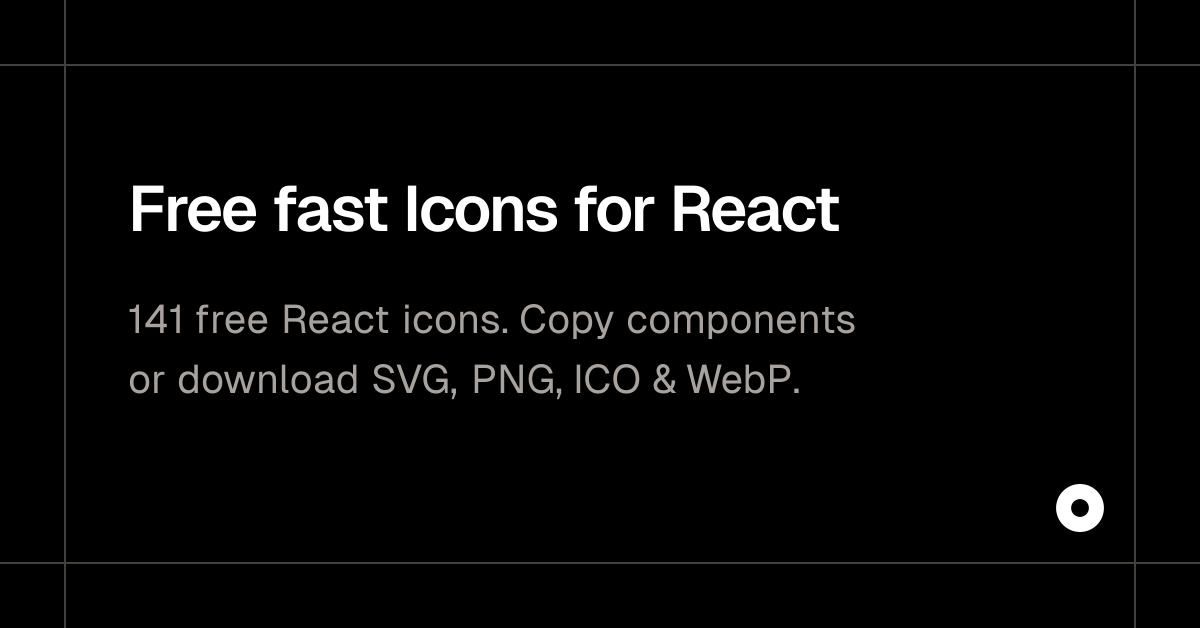 Free fast Icons for React